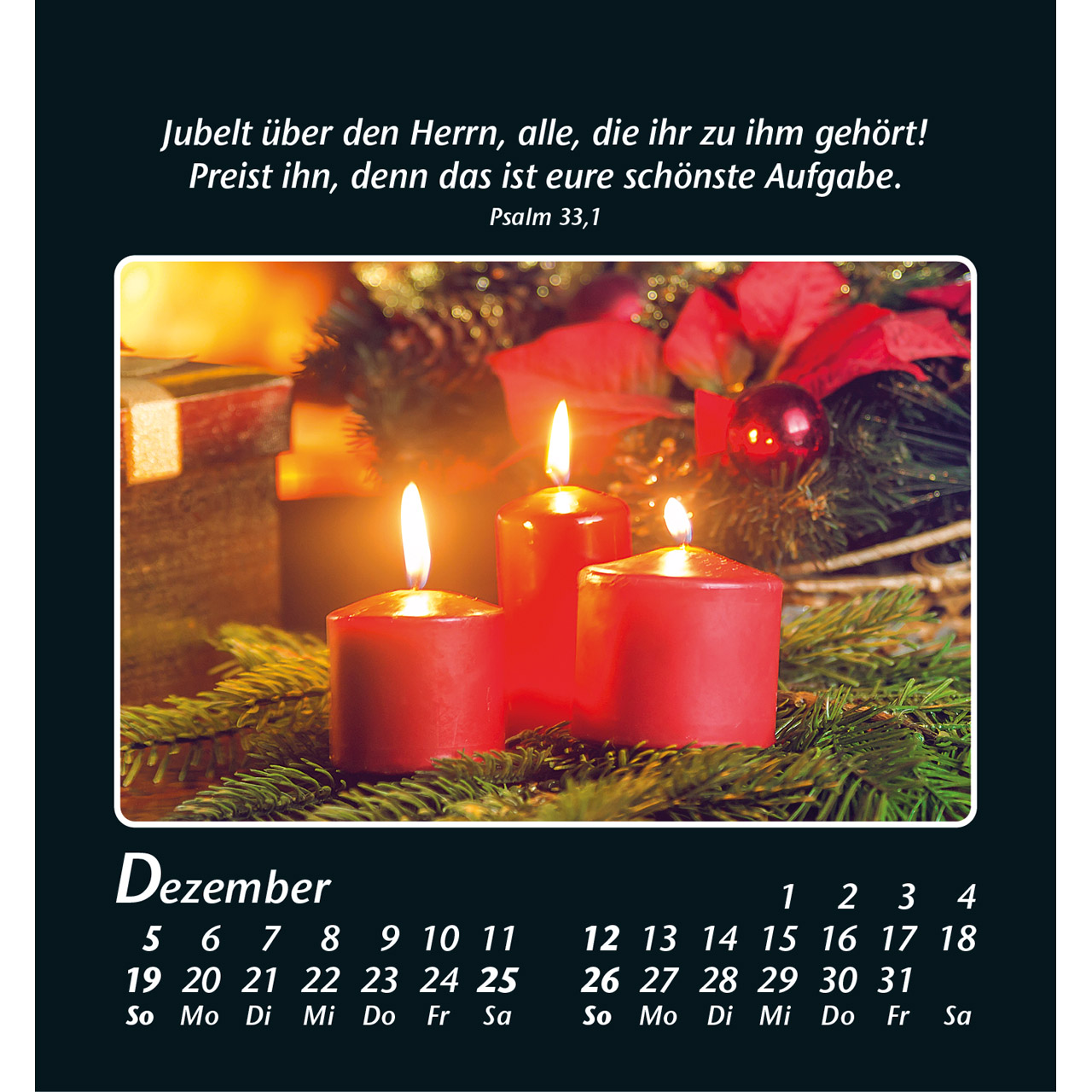 Aufstellkalender - Zeit der Stille 2027