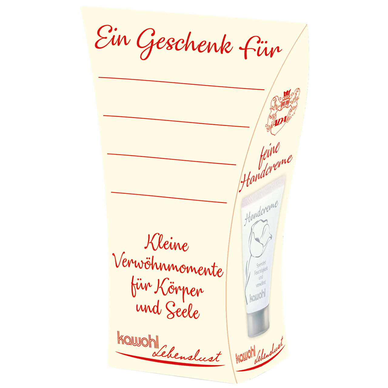 Handcreme - Danke für alles - Grafik bunte Blumen Band