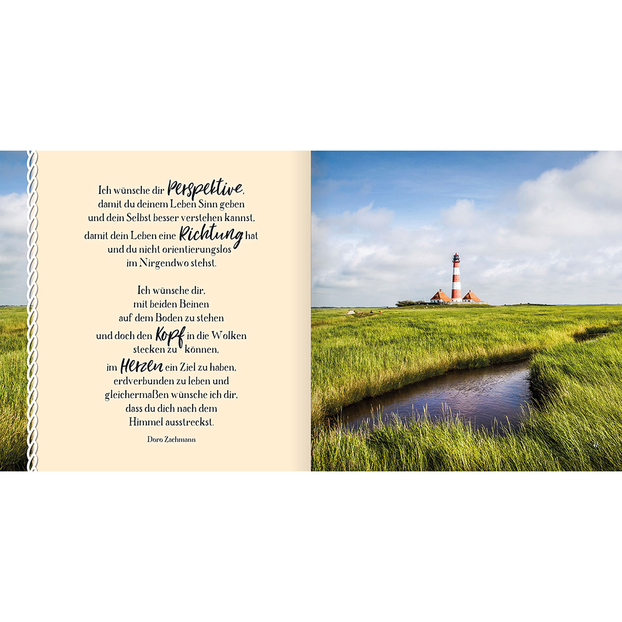 Geschenkbuch - Kleiner Segensgruß von der Küste - Leuchtturm Küste Meer