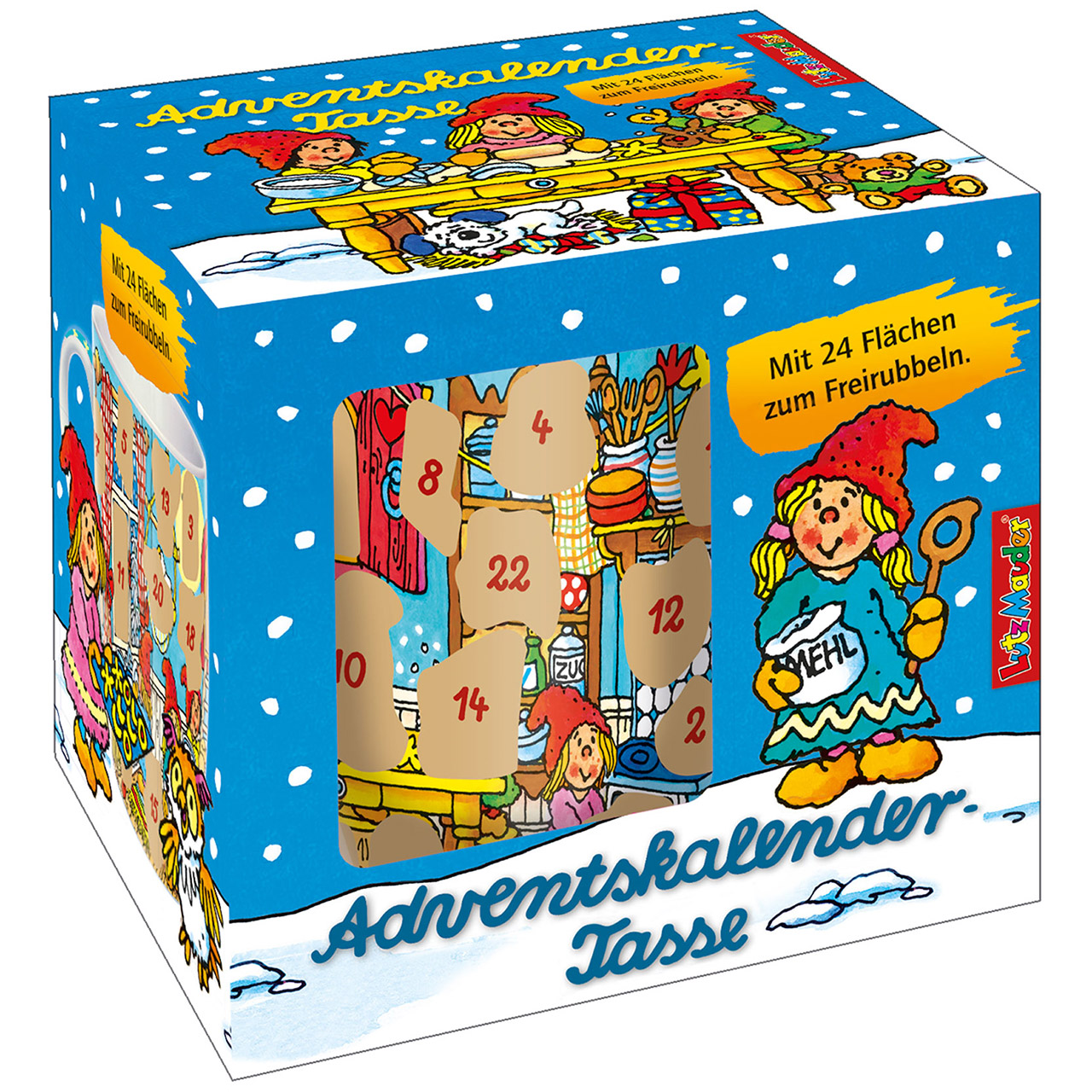 Tasse - Adventskalender-Tasse: Wichtelstube - Wichtelstube Backstube