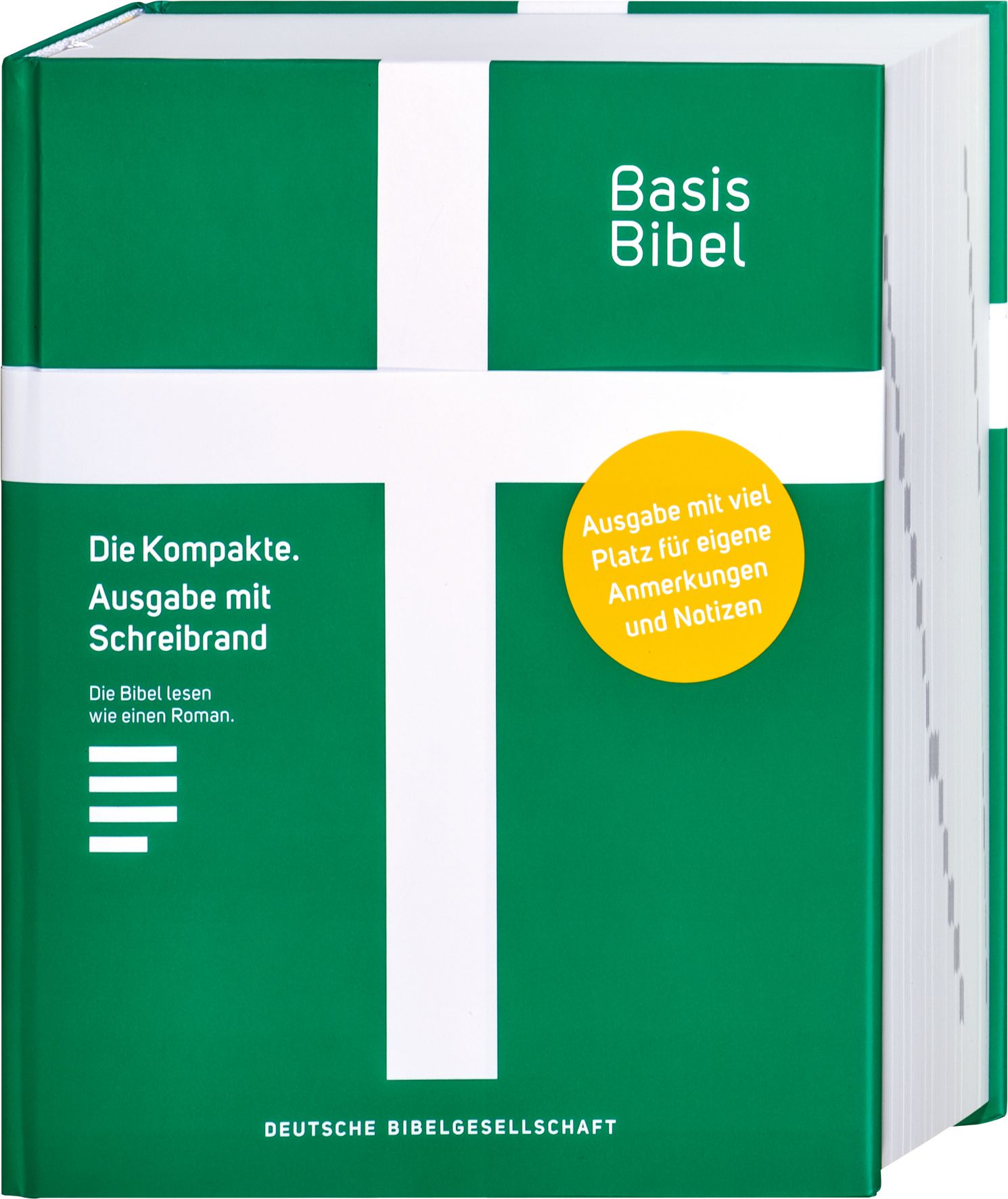 BasisBibel - BasisBibel. Die Kompakte. Schreibrand - Buch Kreuz Grün