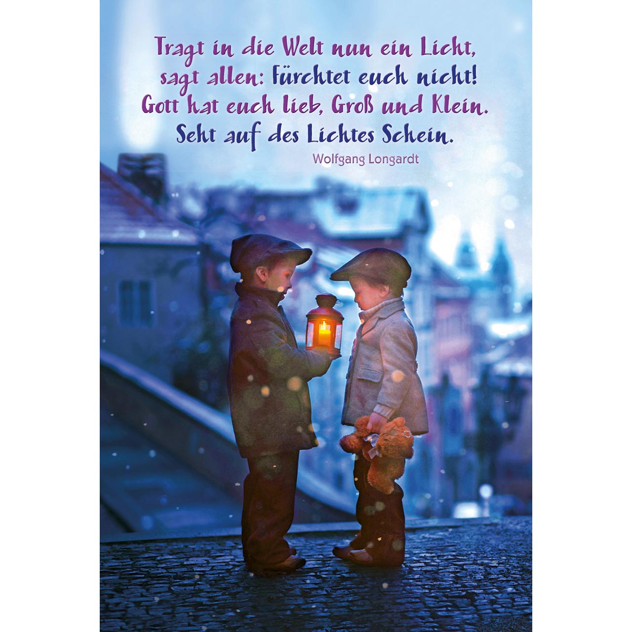 Faltkarte - Tragt in die Welt - Kinder Laterne