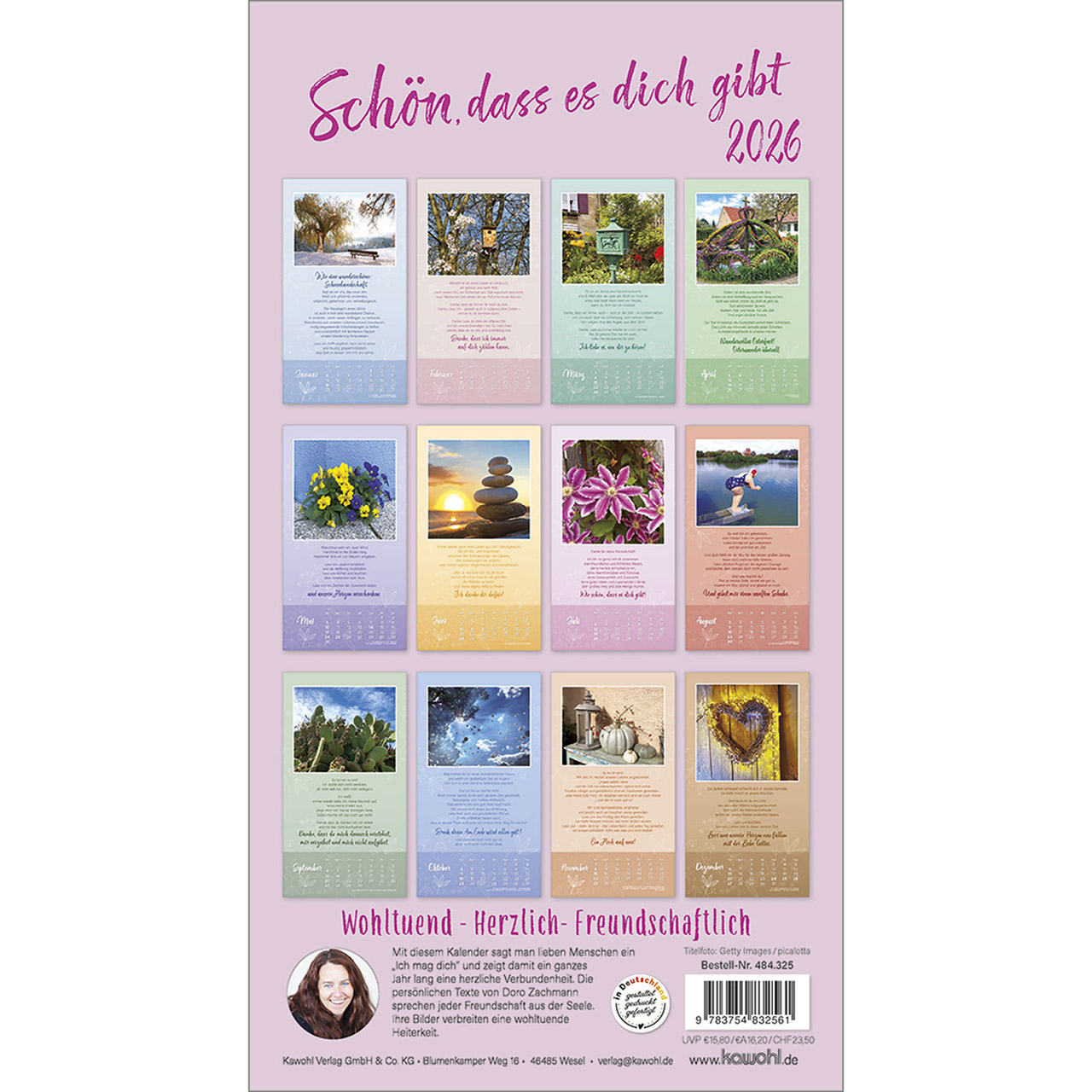 Wandkalender - Schön, dass es dich gibt 2026