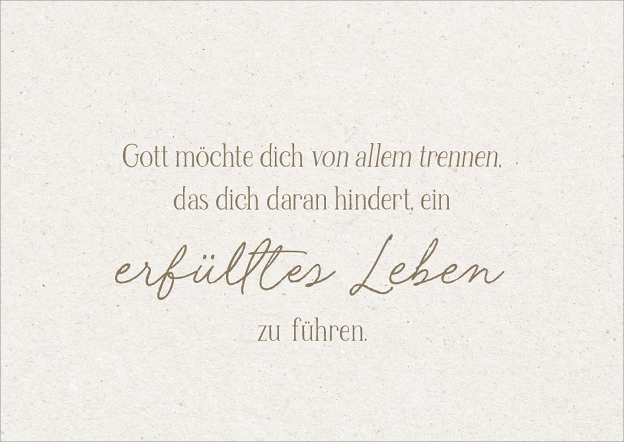 Postkarten - Postkarte 'Gott möchte dich von allem trennen, das dich daran hindert ein erfüll - Postkarte Muster Punkte