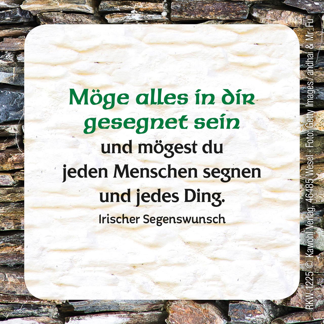 Roll-Box - Segen begleite dich durch den Tag - rotes Fenster Fahrrad Klee