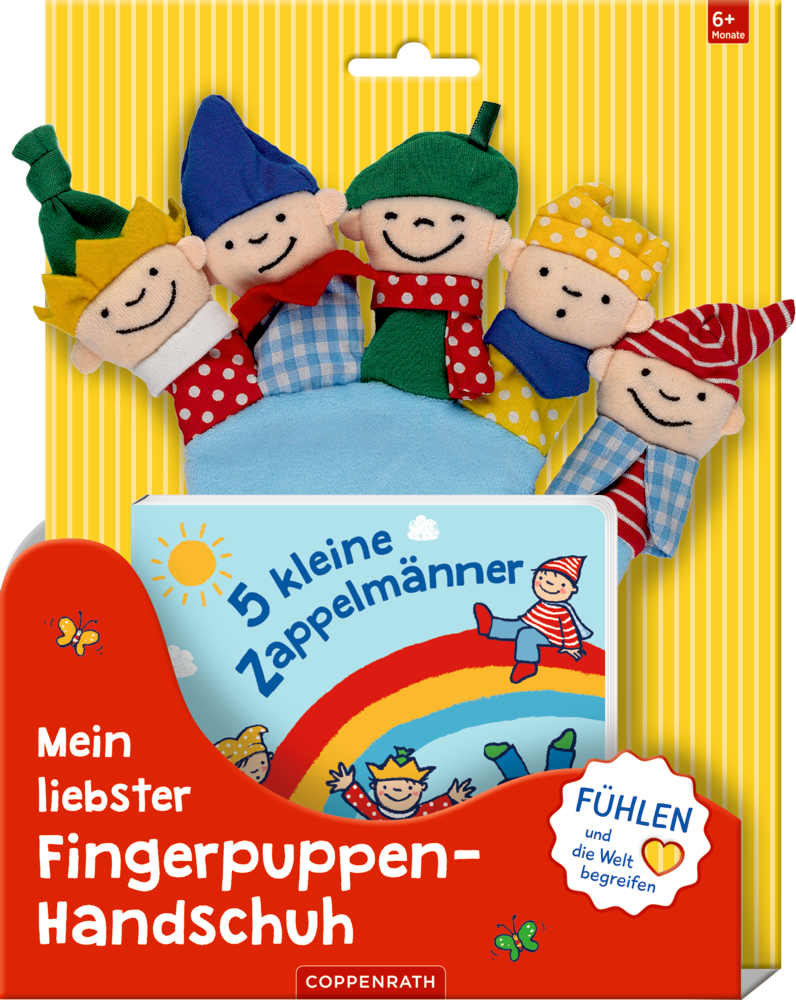 Mein liebster Fingerpuppen-Handschuh: 5 kleine Zappelmänner.