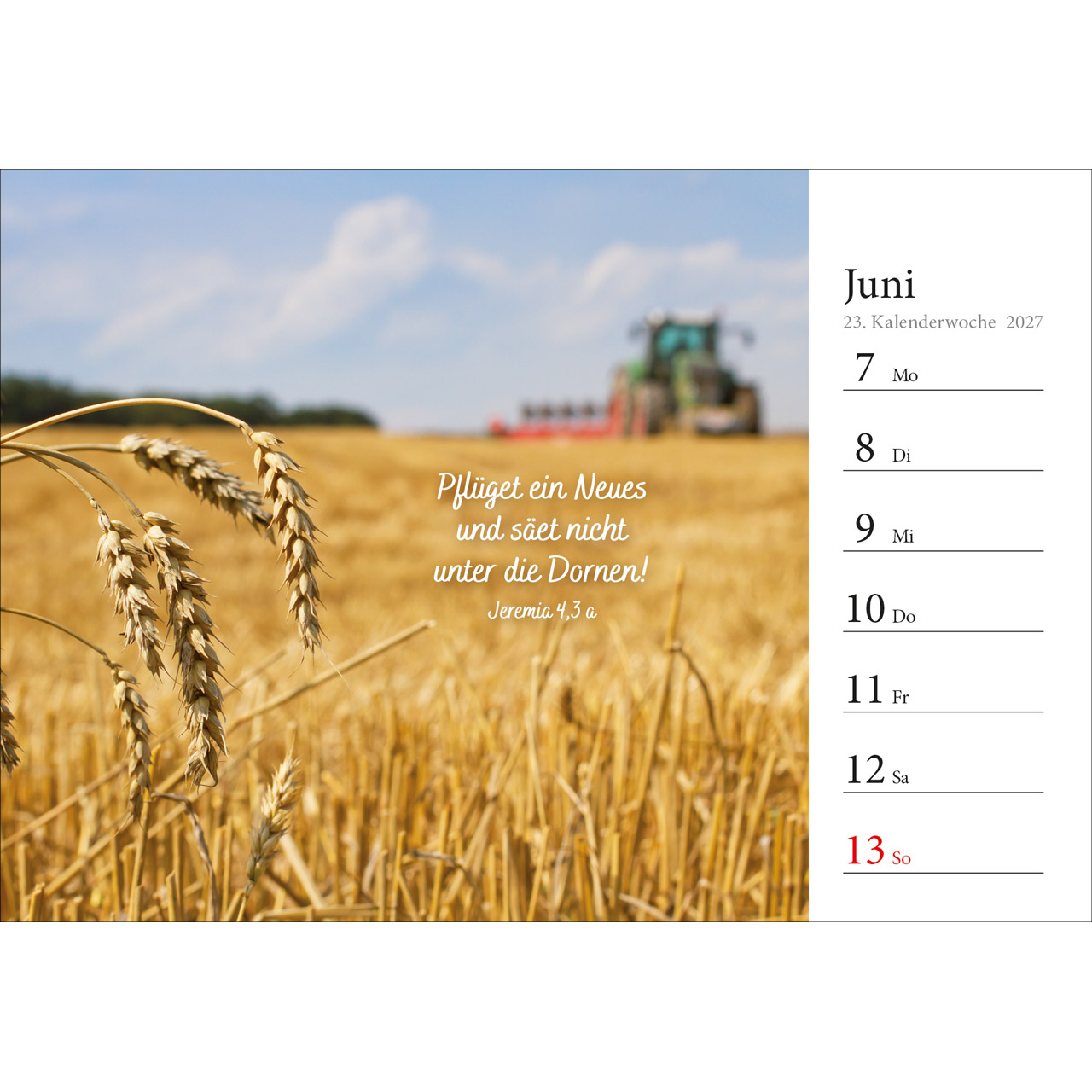 Aufstellkalender - In deine Hand stell ich den Tag 2027