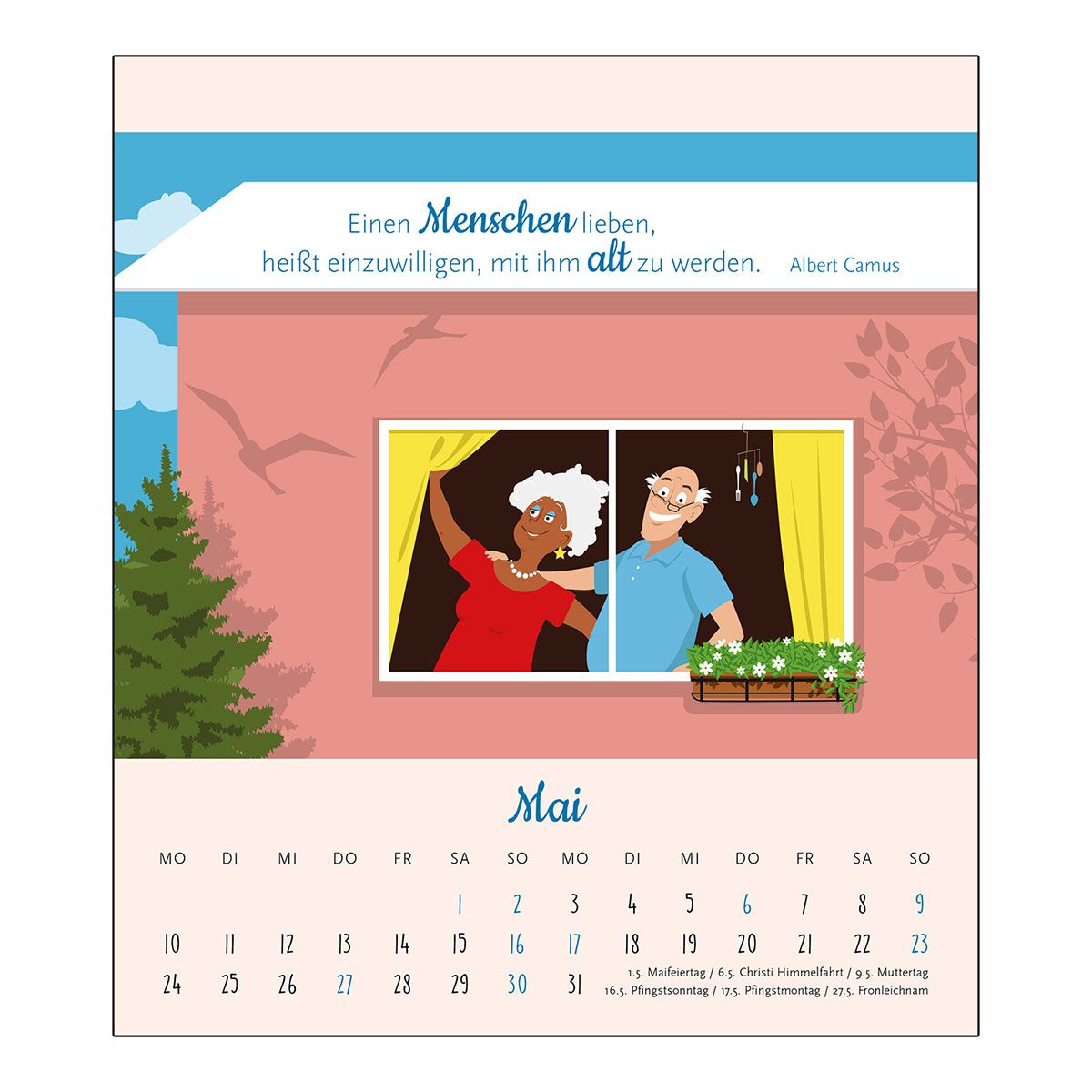 Postkartenkalender - Das Beste kommt erst noch ... 2027 - Oma Opa Klaviertasten