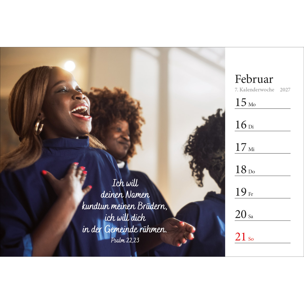 Aufstellkalender - In deine Hand stell ich den Tag 2027