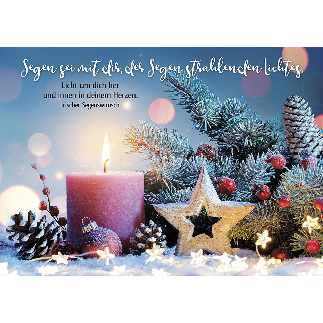 Adventskalender - Im hellen Glanz der Weihnachtsfreude - Teelichter / Kerzen / Tannenzapfen