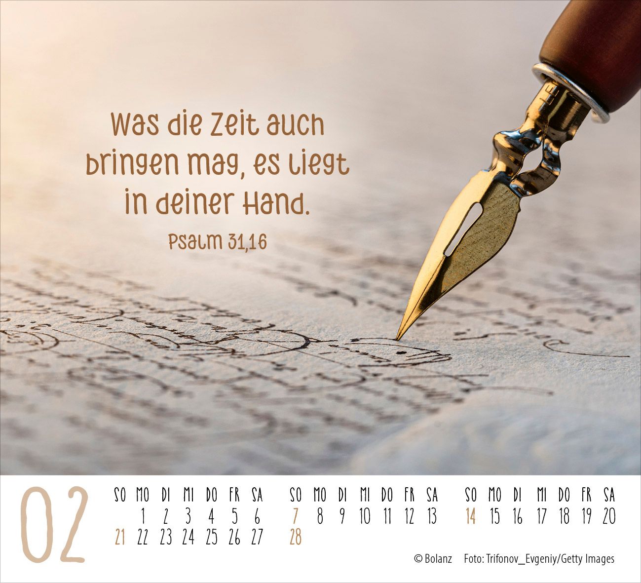Aufstellkalender - Danke 2027 Minikalender
