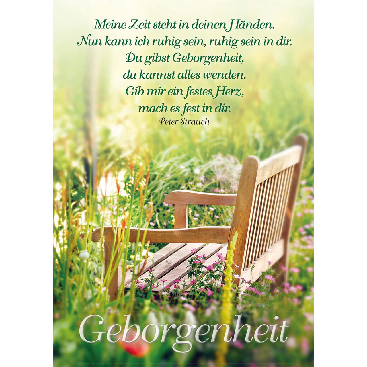 Postkarten-Buch - Gott gebe mir Gelassenheit - Blatt Tropfen