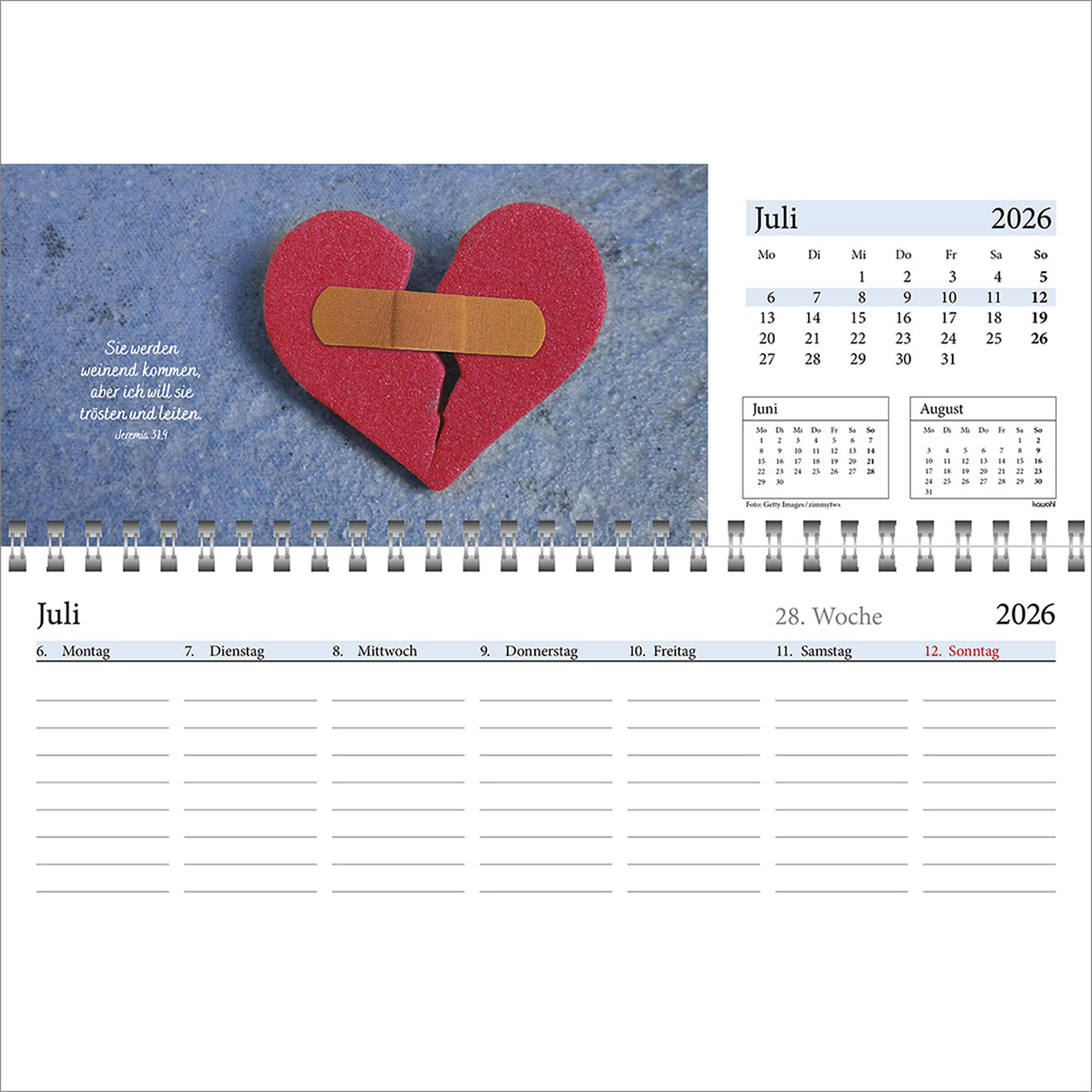 Tischkalender - In deine Hand leg ich den Tag 2026