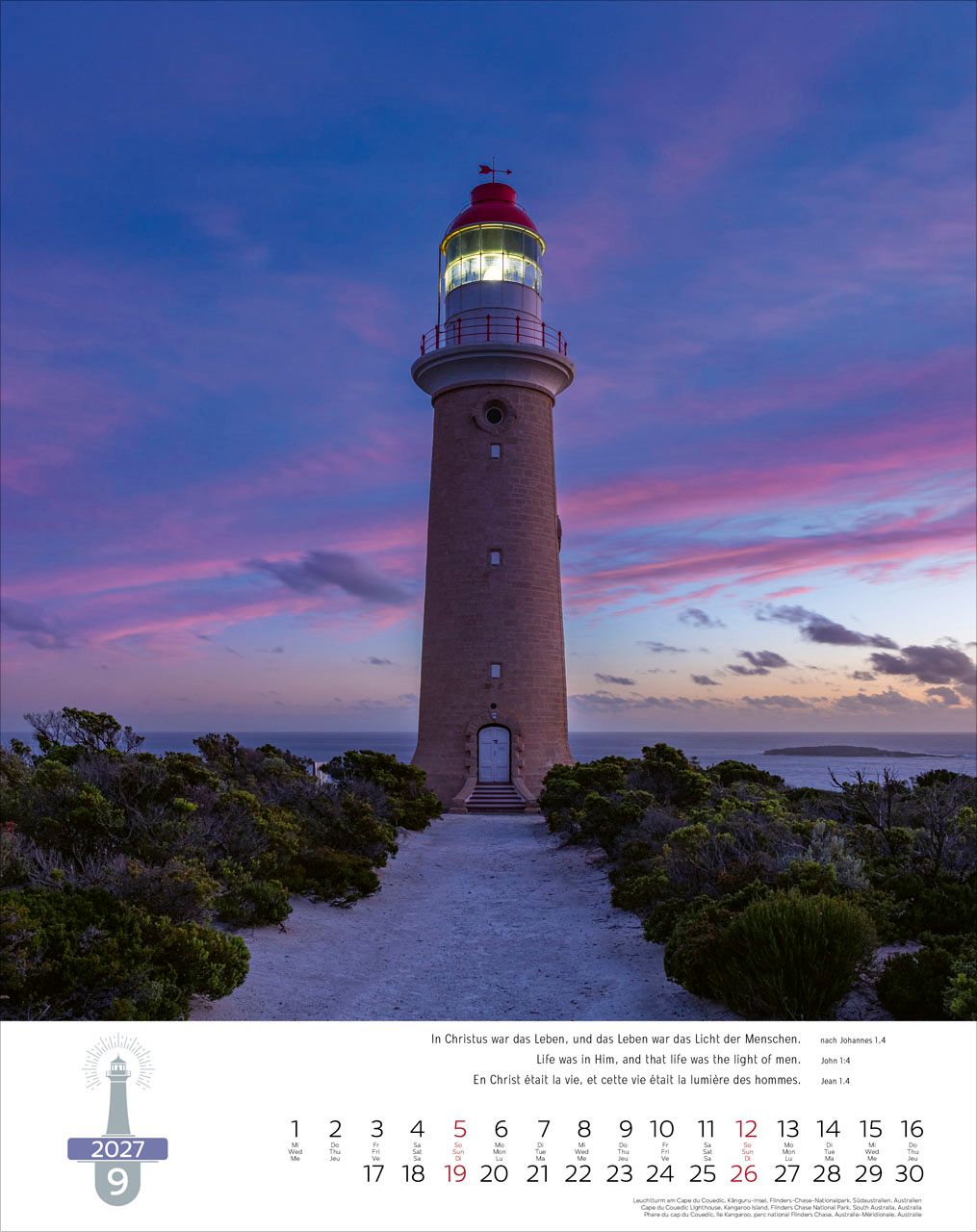 Wandkalender - Leuchttürme - Lighthouses - Phares 2027