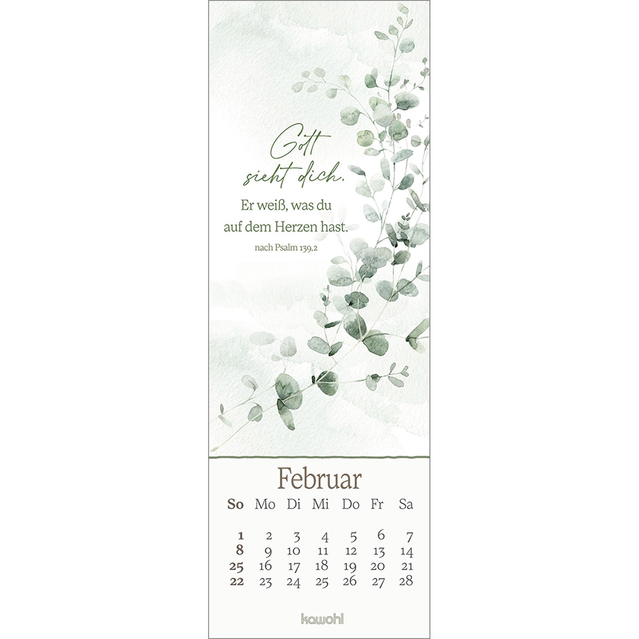 Lesezeichenkalender - Vor dich leg ich, was mich bewegt 2026