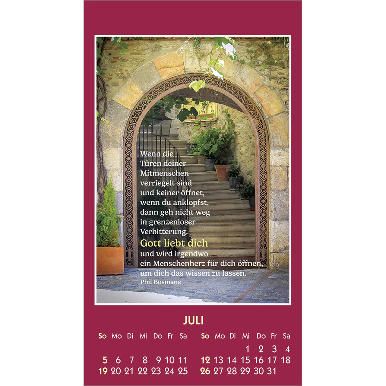 Aufkleberkalender - Gute Worte erhellen den Tag 2026