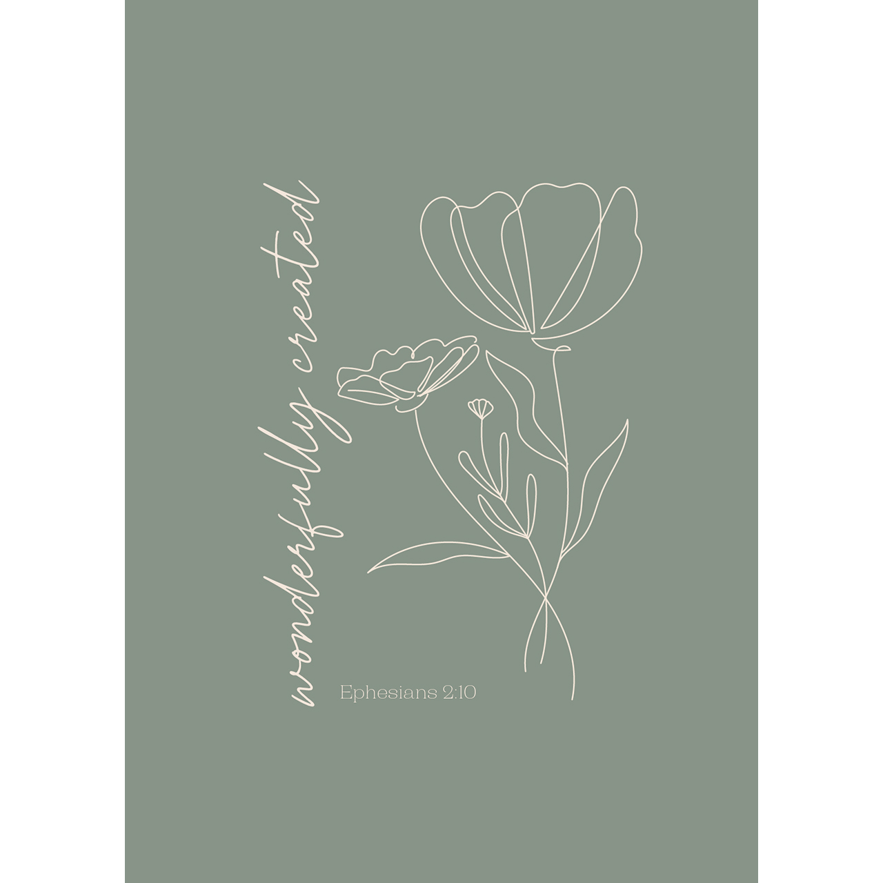 Postkarten - wonderfully created - Lineart Blume