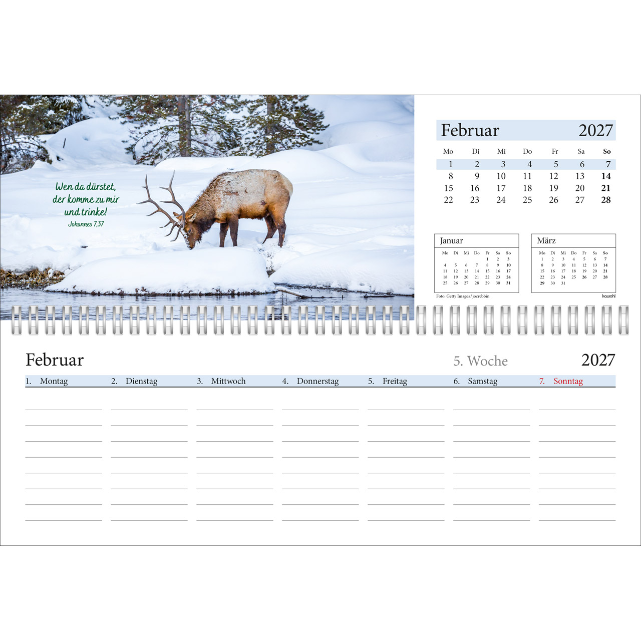 Tischkalender - In deine Hand leg ich den Tag 2027