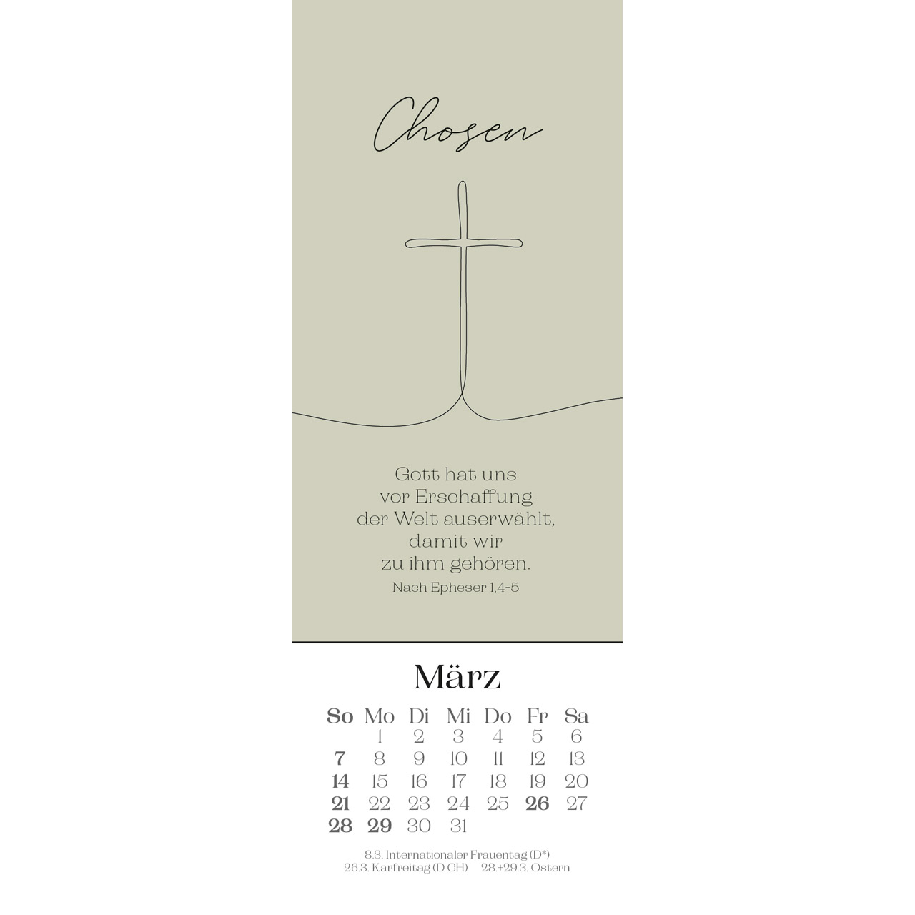 Lesezeichenkalender - Wonderfully designed 2027