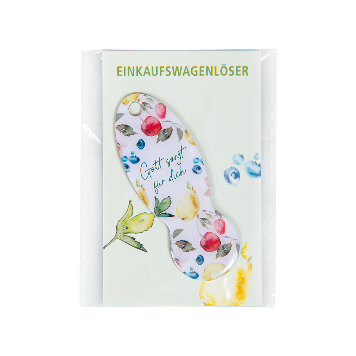 Schmuck & Accessoires - Einkaufswagenlöser "Gott sorgt für dich"