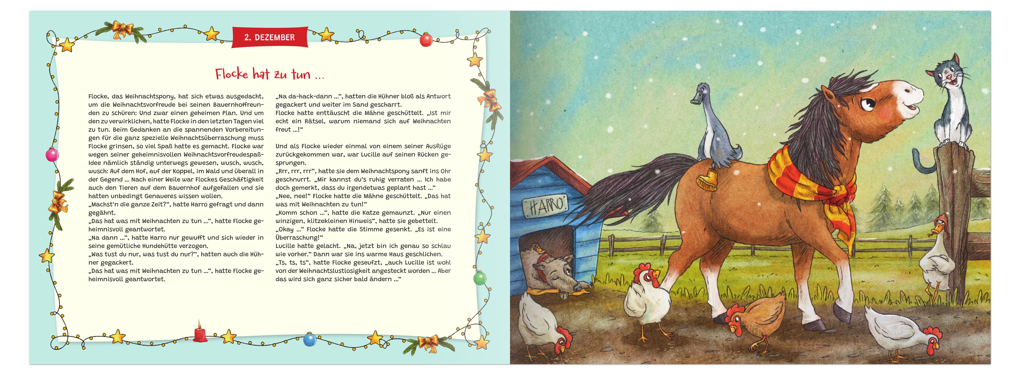 Adventskalender - Flocke, das Weihnachtspony