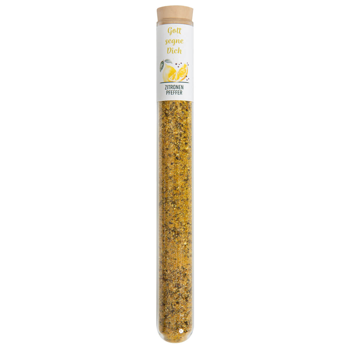 Gewürze & Kräuter - Zitronen-Pfeffer-Gewürz im XL-Glasröhrchen (30 g) - Reagemzglas