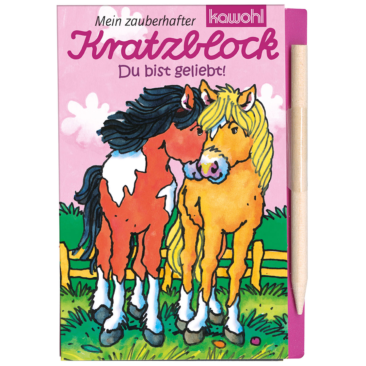 Kratzblock - Du bist geliebt! - Pferde Ponys