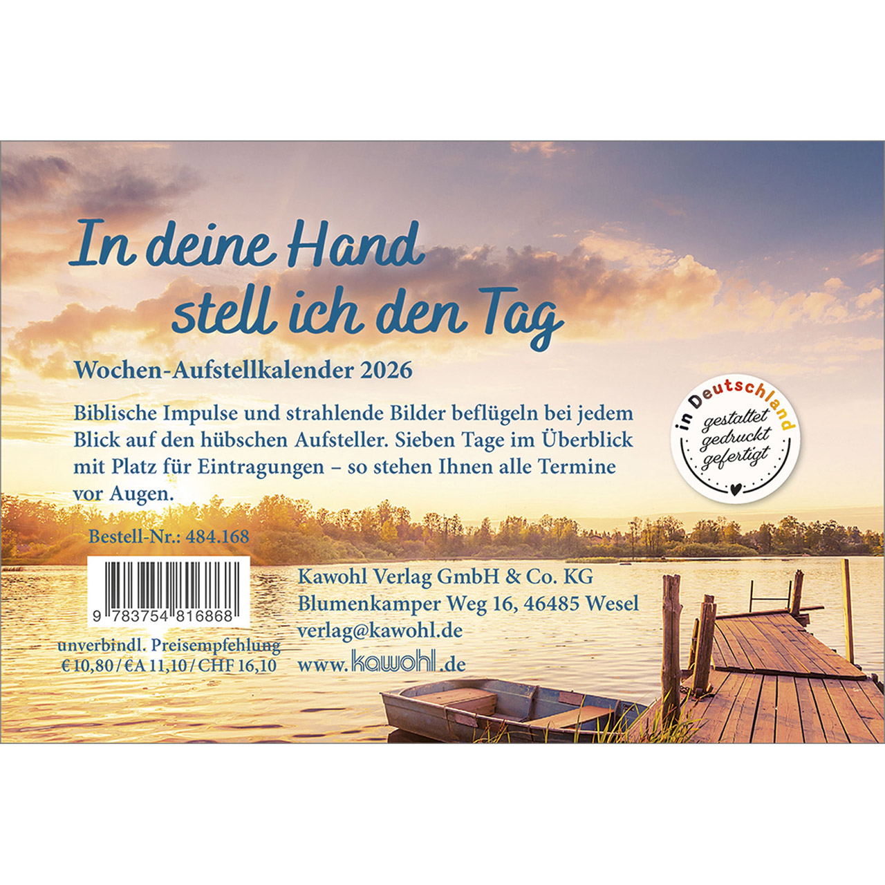 Tischkalender - In deine Hand stell ich den Tag 2026