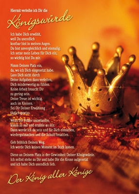 Poster - Hiermit verleihe ich dir - Krone / gold
