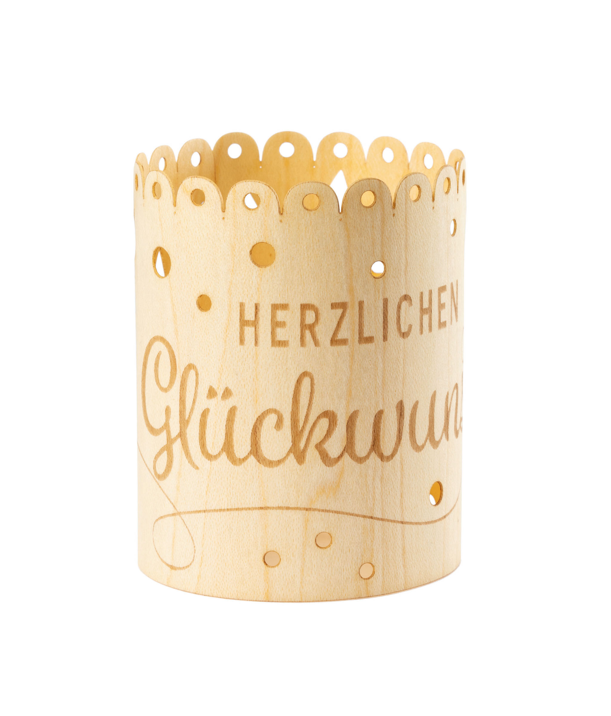 Lichterpost 'Herzlichen Glückwunsch'
