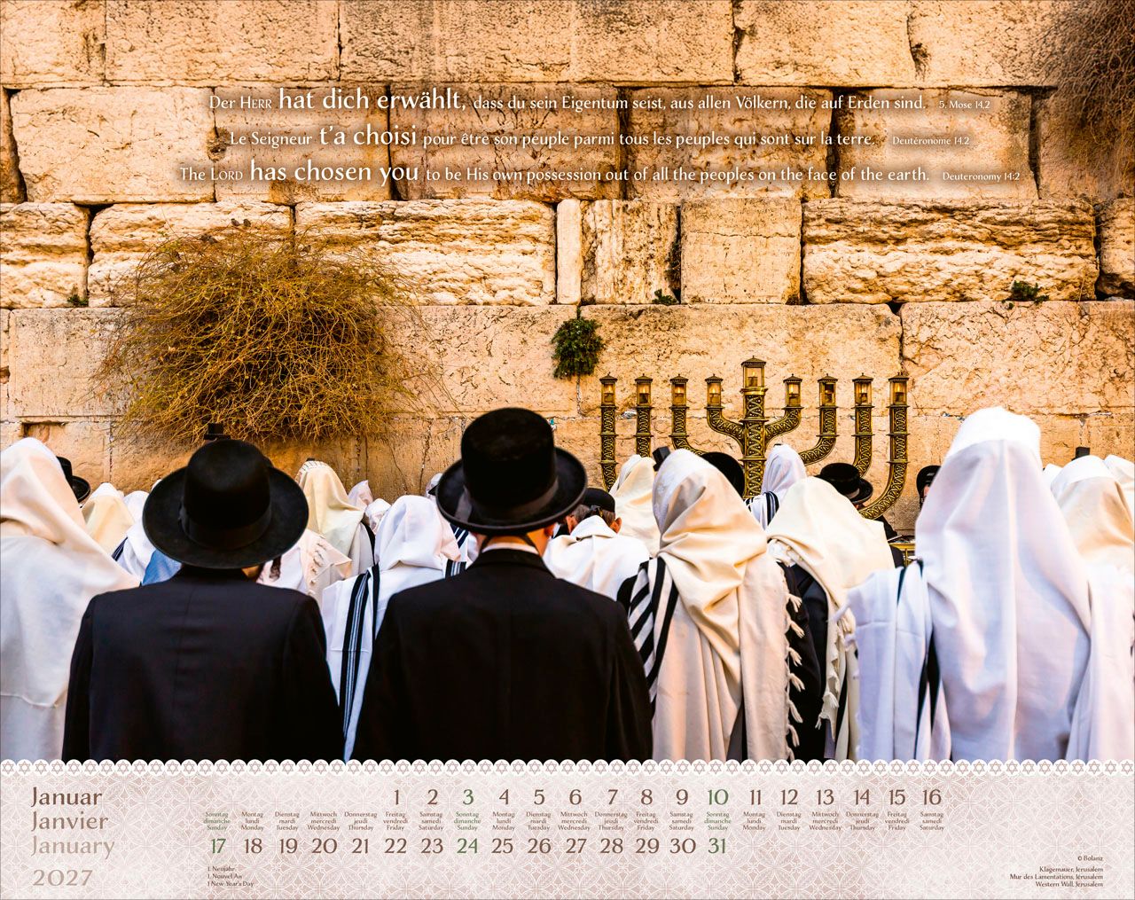 Wandkalender - Israel Shalom 2027 Wandkalender