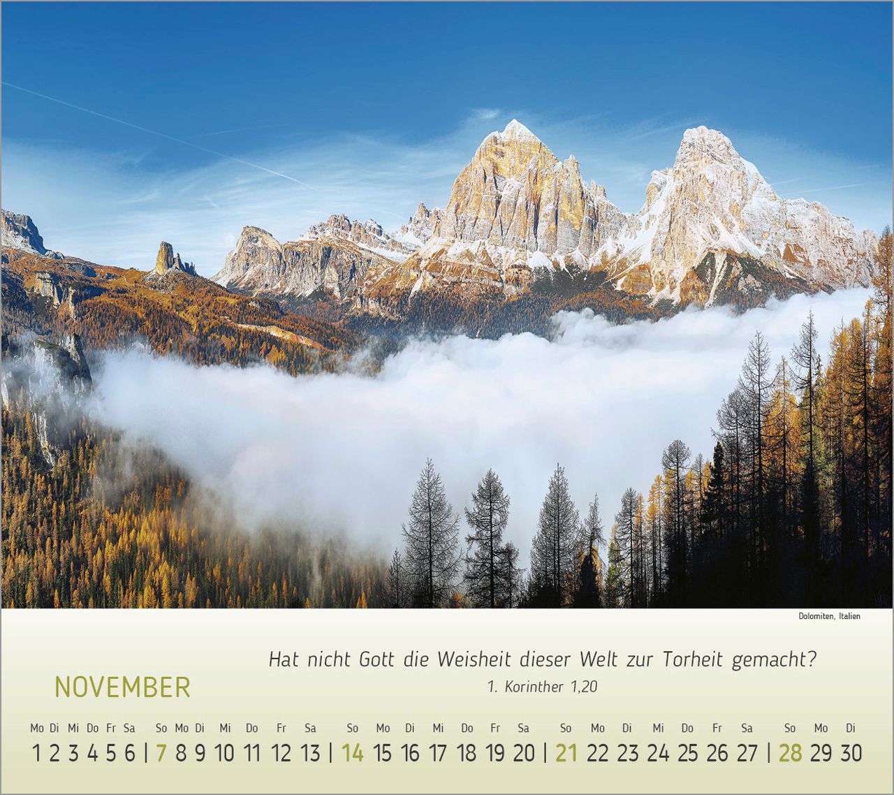 Tischkalender - Wunderbare Bergwelt 2027