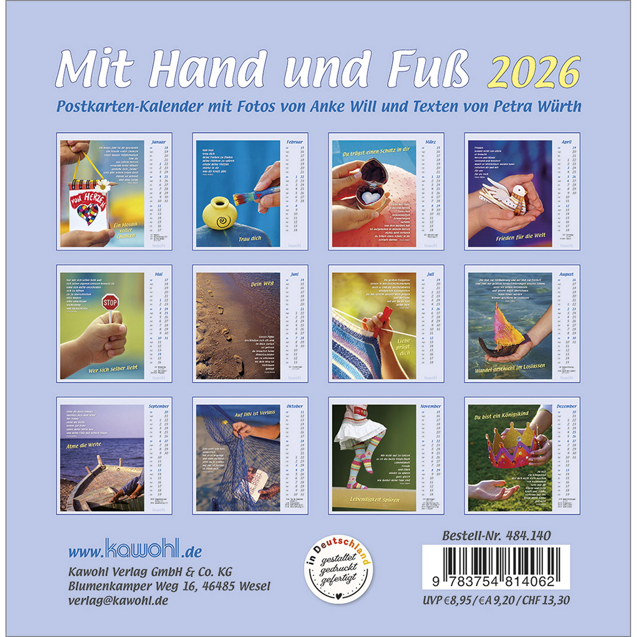 Postkartenkalender - Mit Hand und Fuß 2026