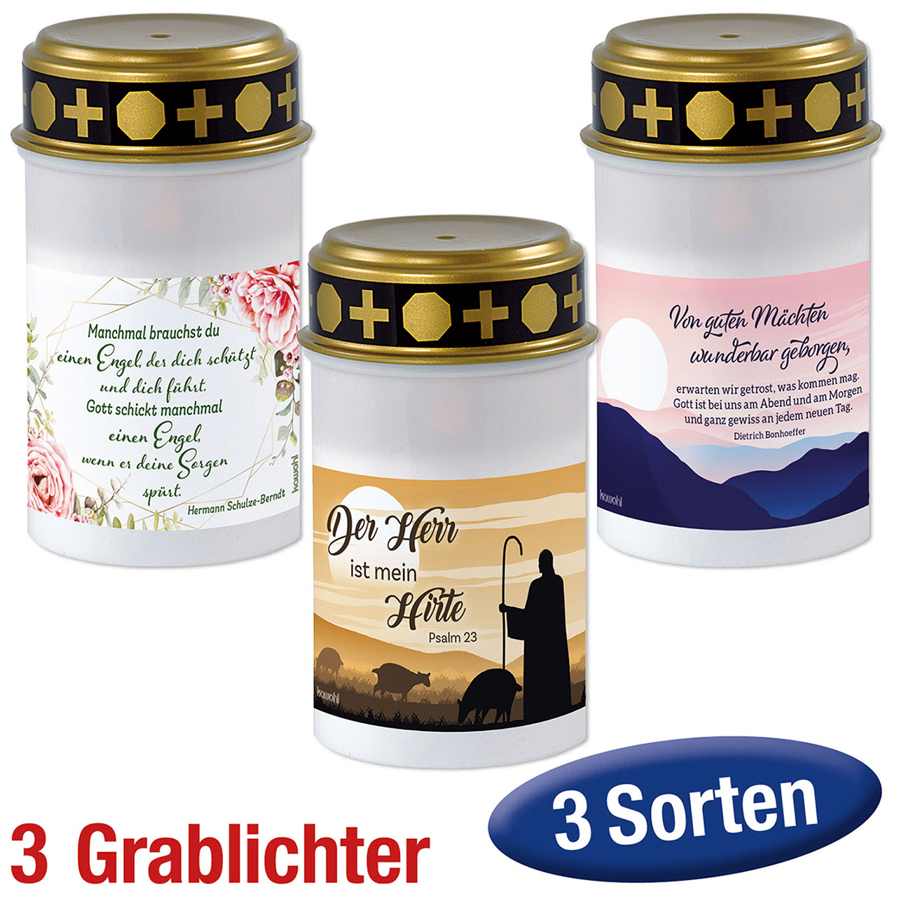 Spar-Paket: Grablichter LED-Grablicht - Spar-Paket: Grablichter