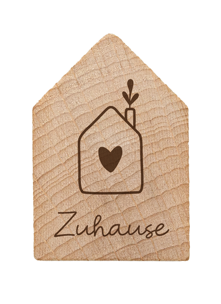 Magnet - Holzhaus Magnet "Zuhause"