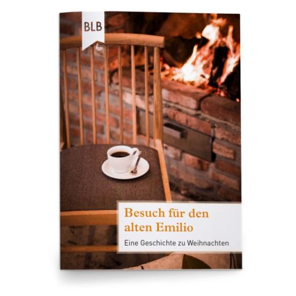 Grußheft - Besuch für den alten Emilio - Stuhl Kamin Lagerfeuer Tasse