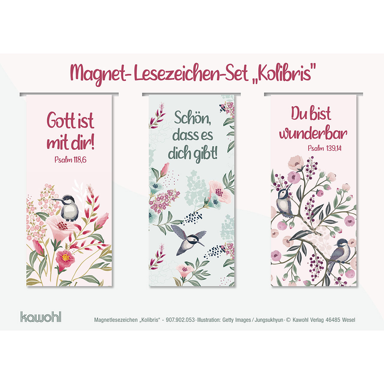 Lesezeichen - Kolibri - Kolibri Blumen Grafik Blätter Vogel