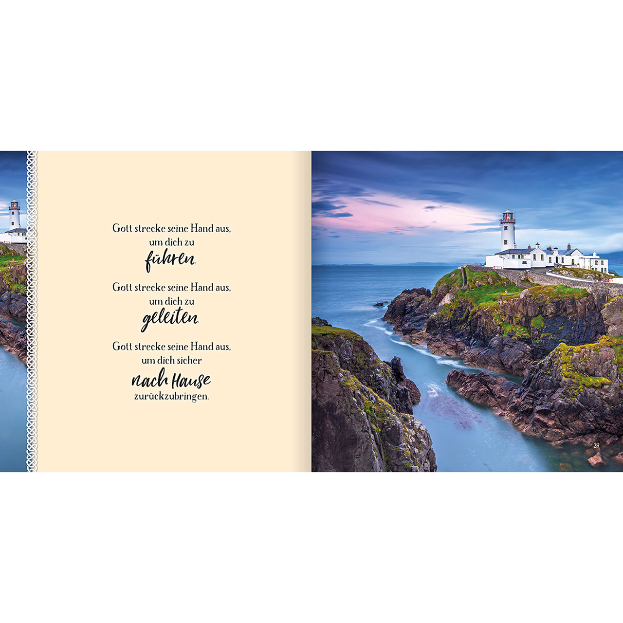 Geschenkbuch - Kleiner Segensgruß aus Irland - Landschaft Wiesen Wolke