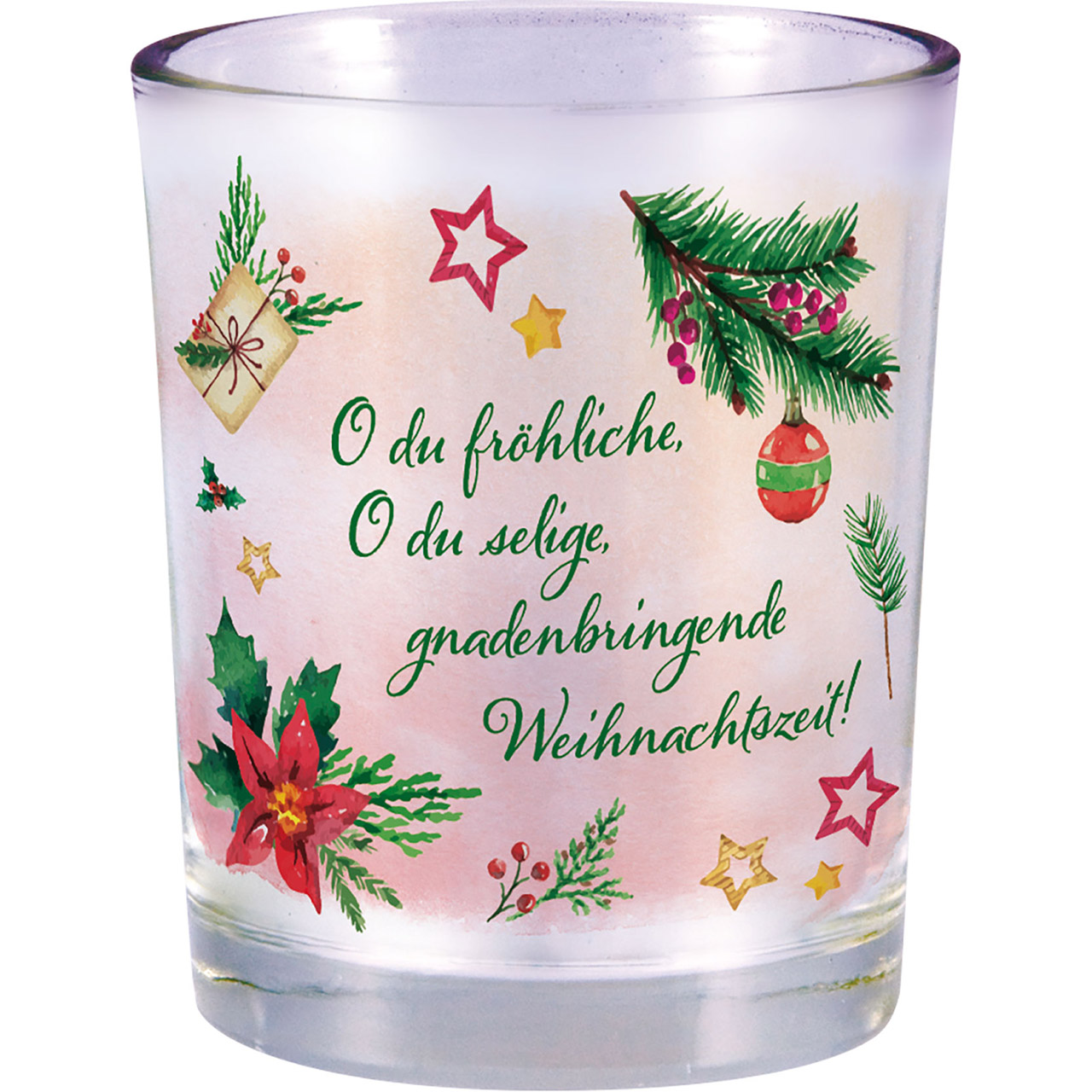 Teelichthalter: O du fröhliche