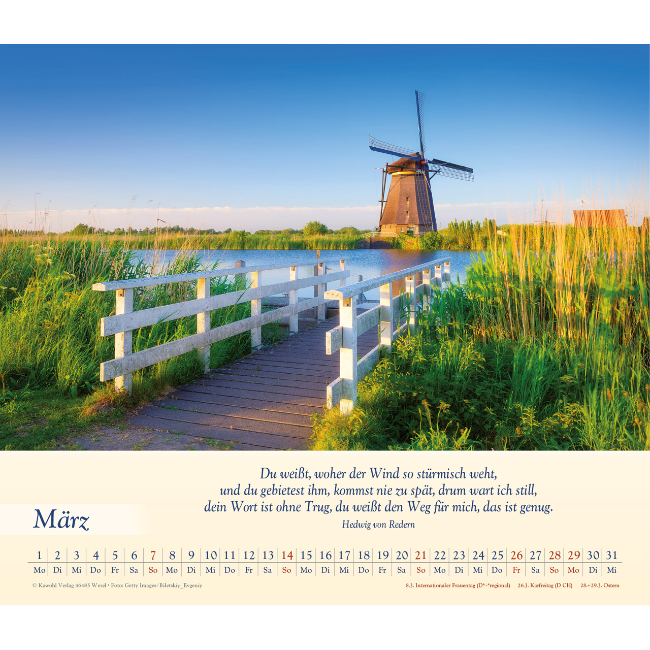 Wandkalender - Balsam für deine Seele 2027