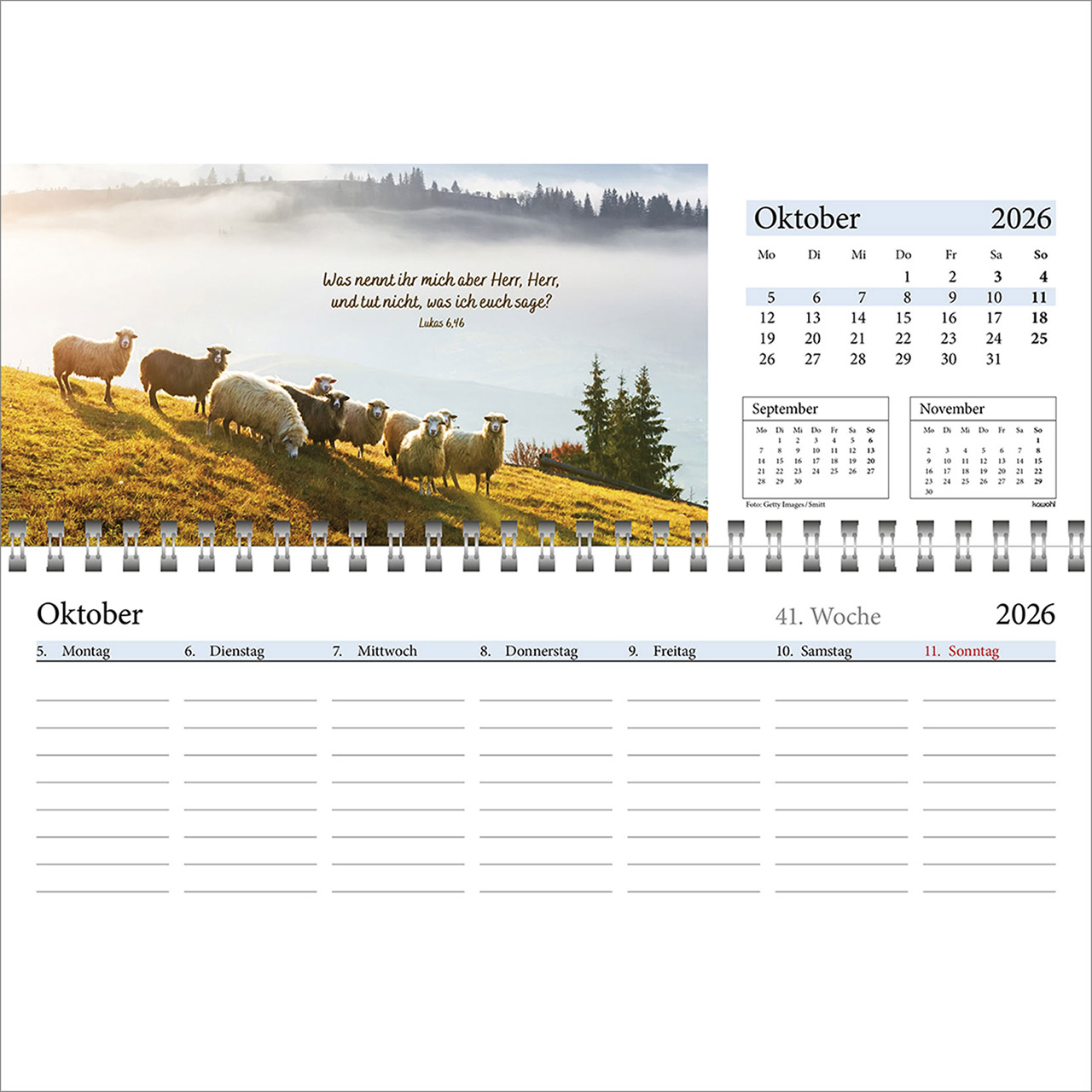 Tischkalender - In deine Hand leg ich den Tag 2026