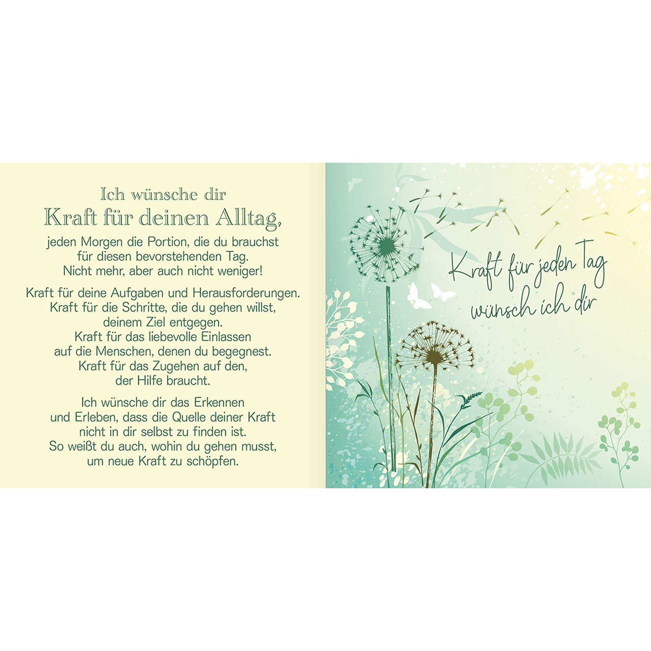 Geschenkbuch - Sonne im Herzen wünsch ich Dir - Kind mit Pusteblume