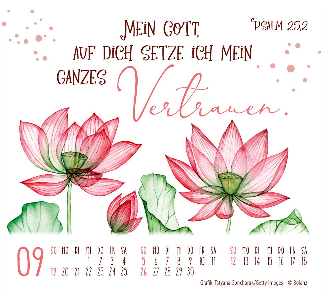 Aufstellkalender - Geschützt in seiner Hand 2027 Minikalender
