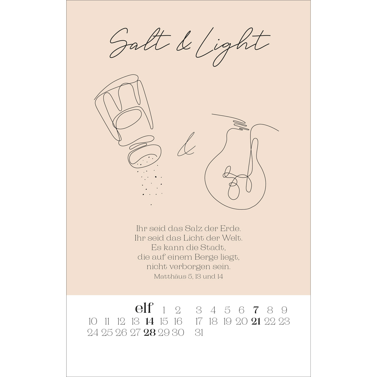 Postkartenkalender - Wonderfully made 2027