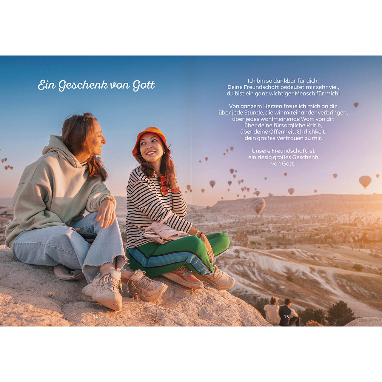 Grußheft - Weil Du mir so wertvoll bist - Glasvase Buch Blumen