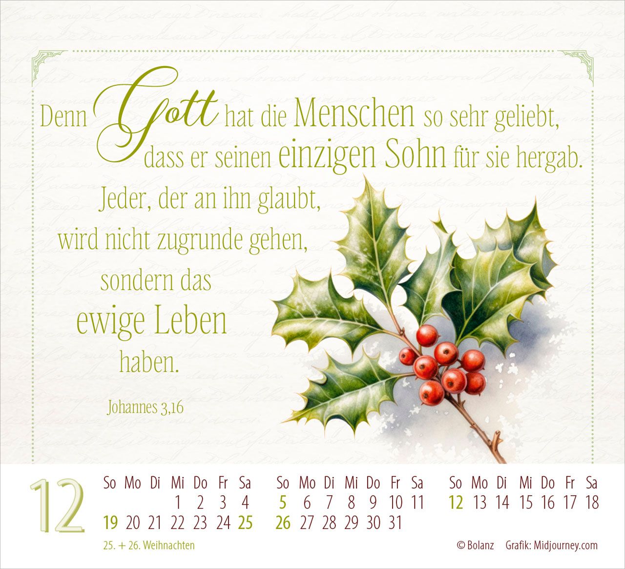 Aufstellkalender - Poesie guter Worte 2027 Minikalender