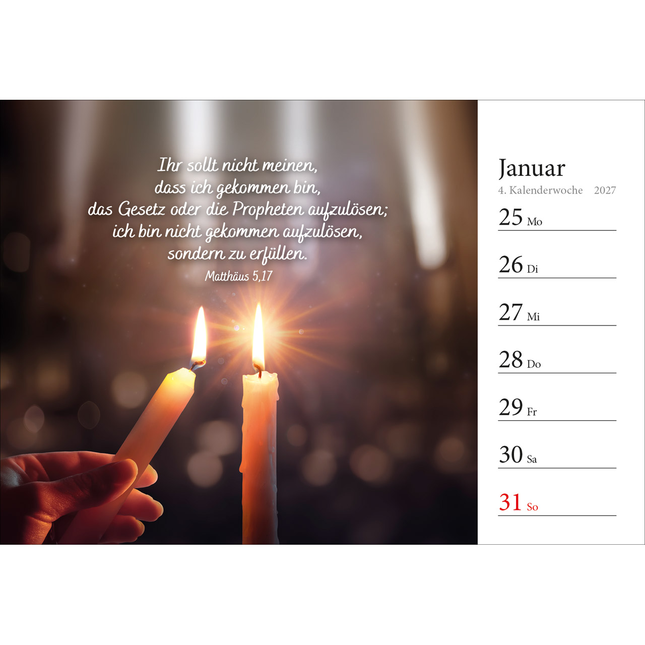 Aufstellkalender - In deine Hand stell ich den Tag 2027