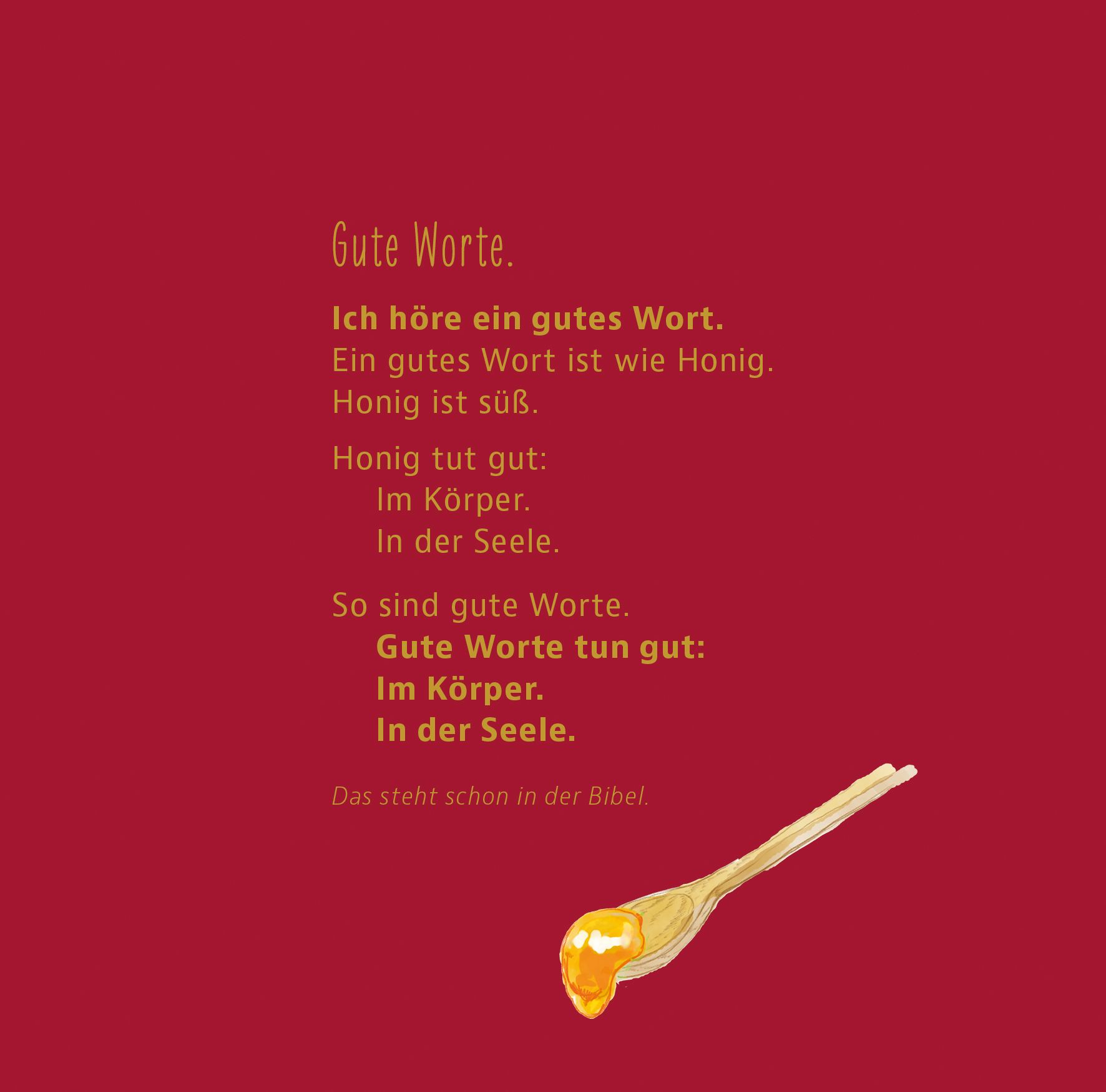 Aufstellbuch - Gute Worte sind wie Honig