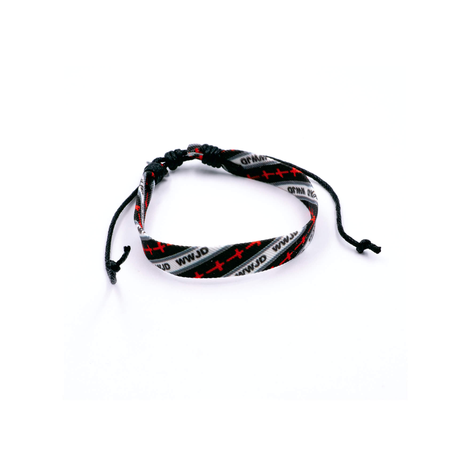 Armband - Stoffarmband W.W.J.D.