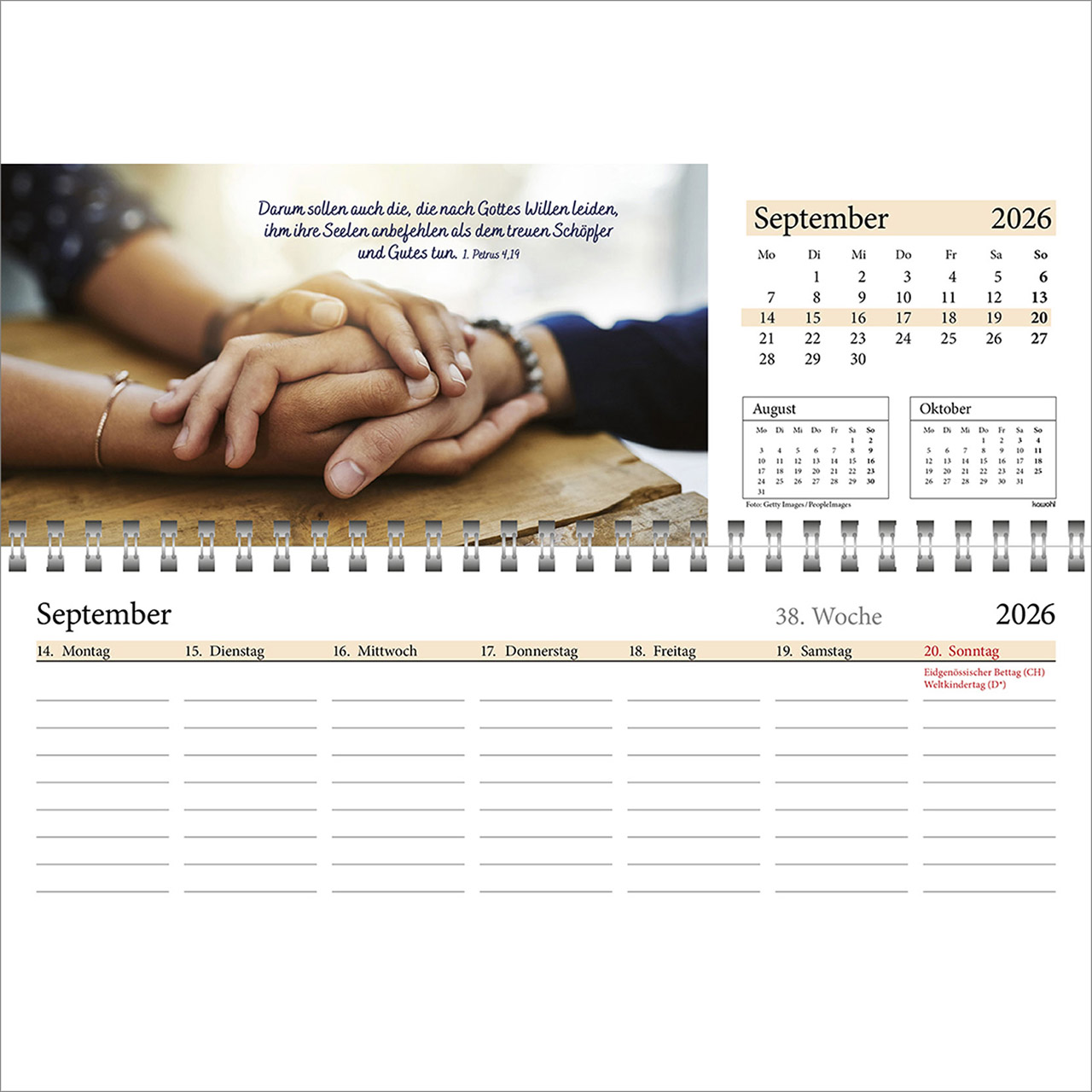 Tischkalender - In deine Hand leg ich den Tag 2026